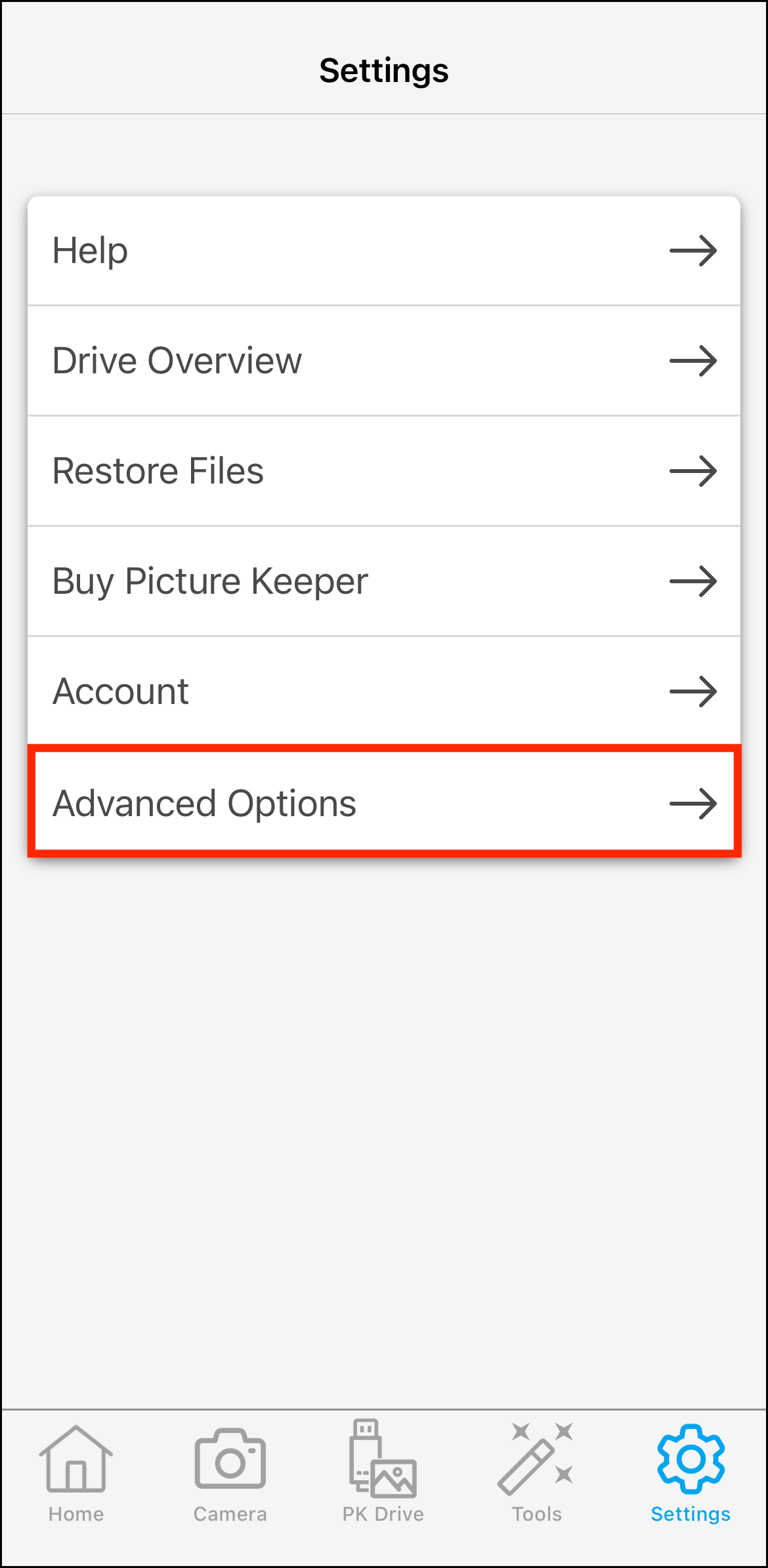 Settings > Advanced Options.PNG