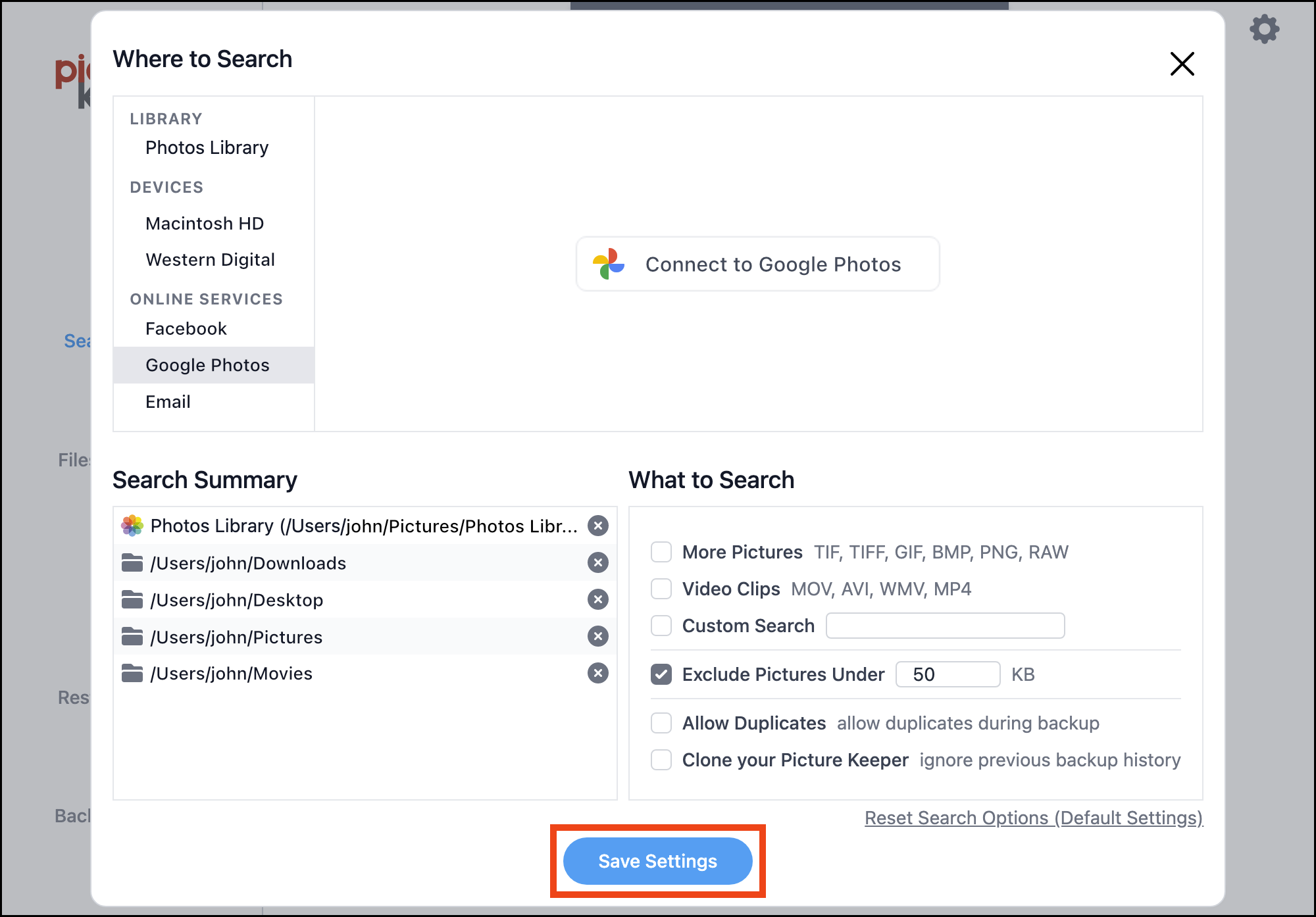 Search Options > Google Photos Disconnected 02 > Save Settings.png