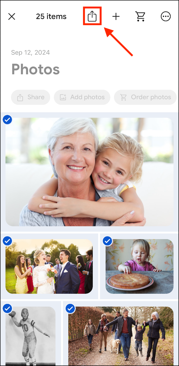 Google Photos > Select > Files Selected > Share.PNG
