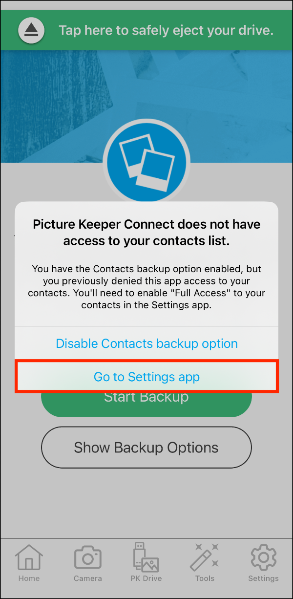 Home 01 > No Access to Contacts > Got to Settings app.PNG