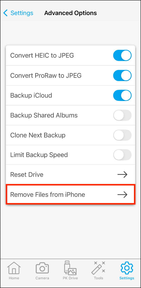 Advanced Options > Remove Files from iPhone.PNG