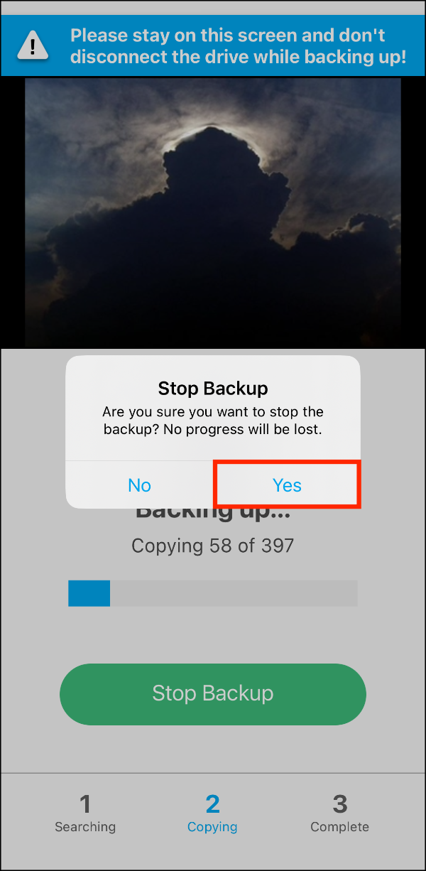 Backup > Stop Backup > Confirm > Yes.png