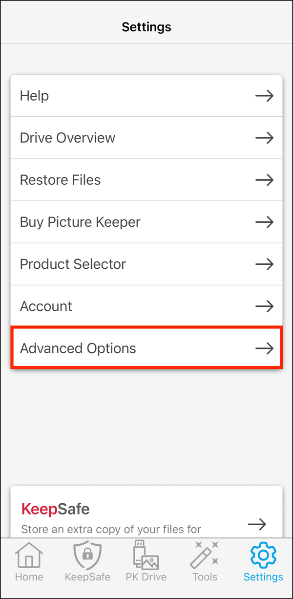 Settings > Advanced Options.PNG