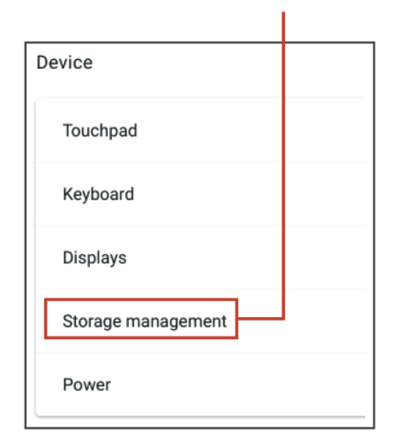 Device - Storage management