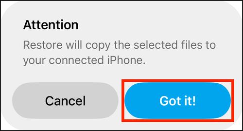 The Attention prompt, with Got it! highlighted